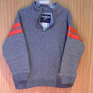 2 for 12$ OshKosh 1/4 Zip-Up Sweater for toddler in Gray with neon Stripes